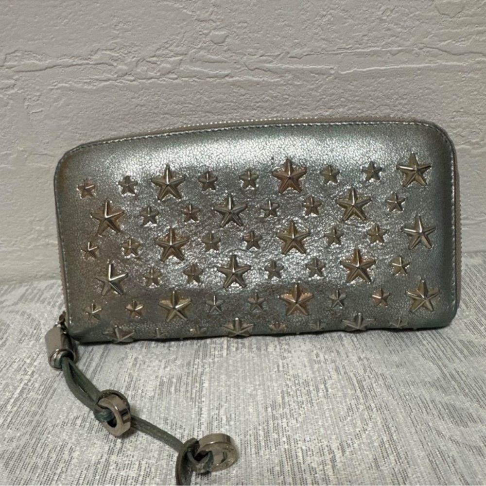 Jimmy choo Silver star studded wallet